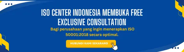 Promo konsultasi gratis ISO Indonesia Center penerapan ISO 50001 di industri