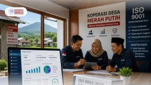 ilustrasi digitalisasi administrasi koperasi desa merah putih